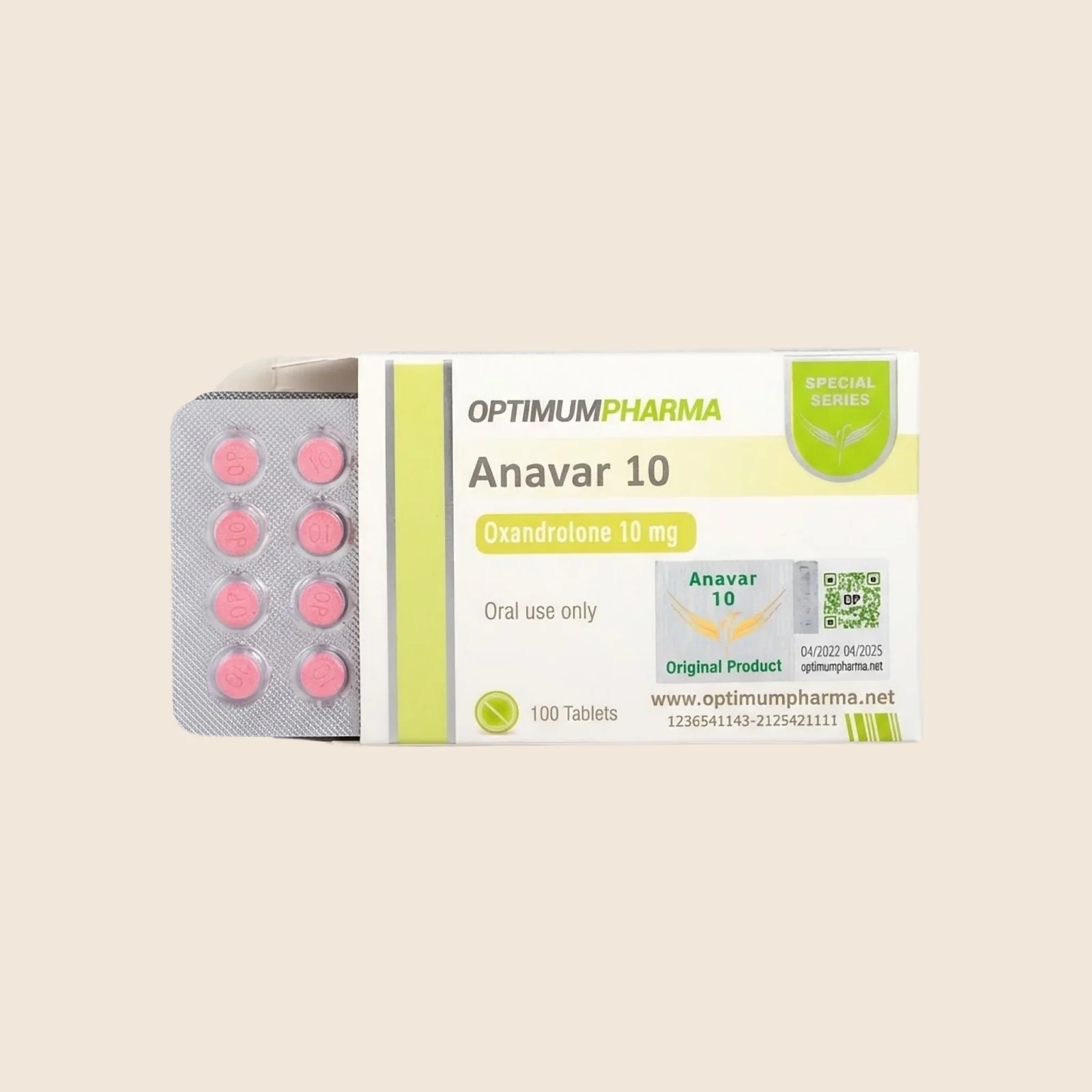 Optimum Pharma Anavar 10 oxandrolone tablets blister