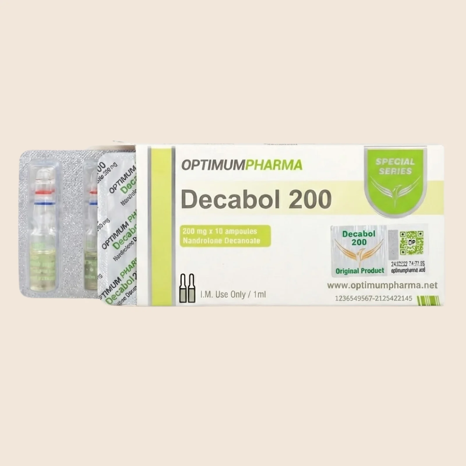 Optimum Pharma Decabol 200 nandrolone decanoate ampoules box