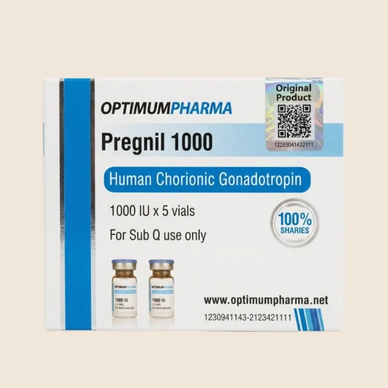 Optimum Pharma HCG Pregnyl peptide 1000IU box