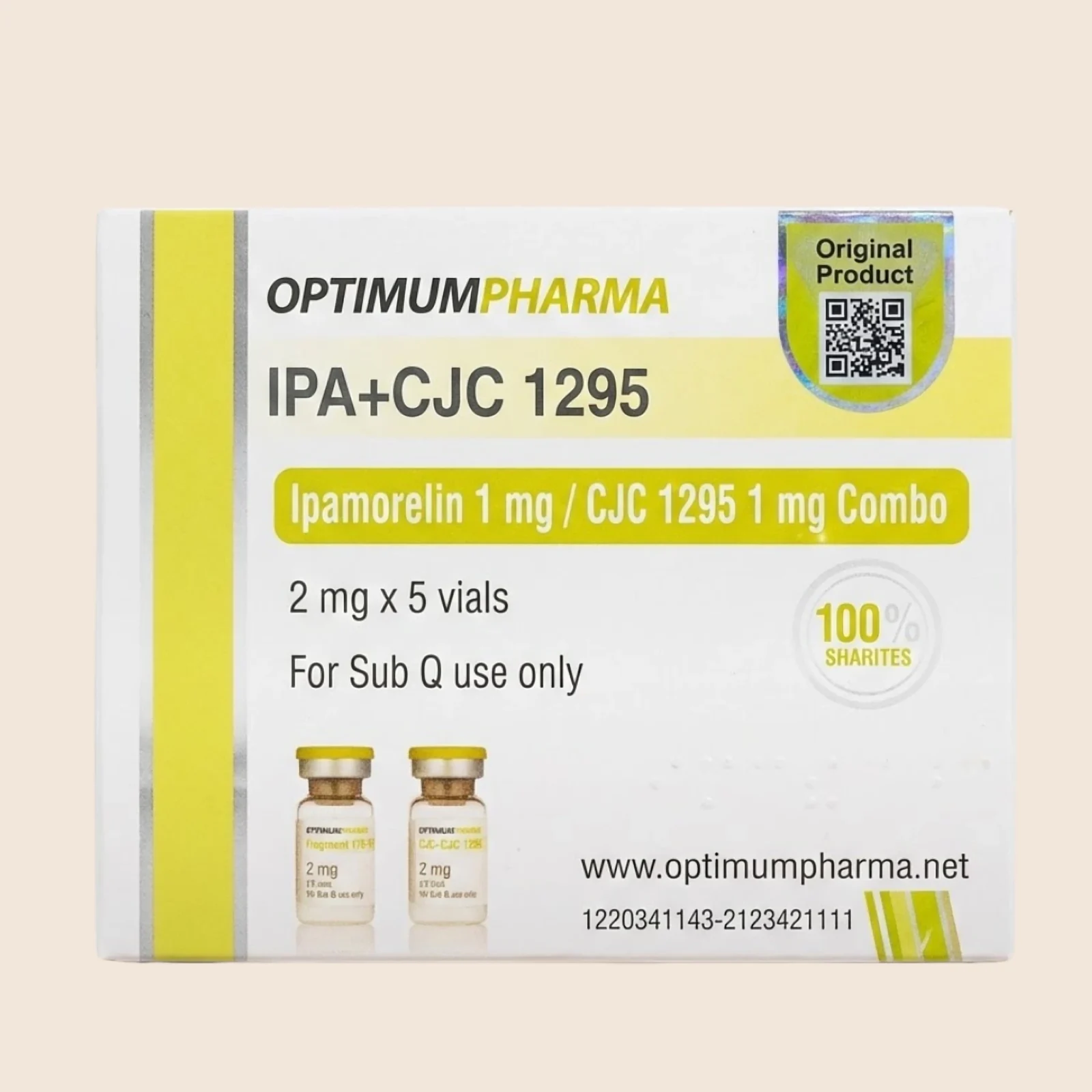 Optimum Pharma IPA + CJC-1295 peptide combo box