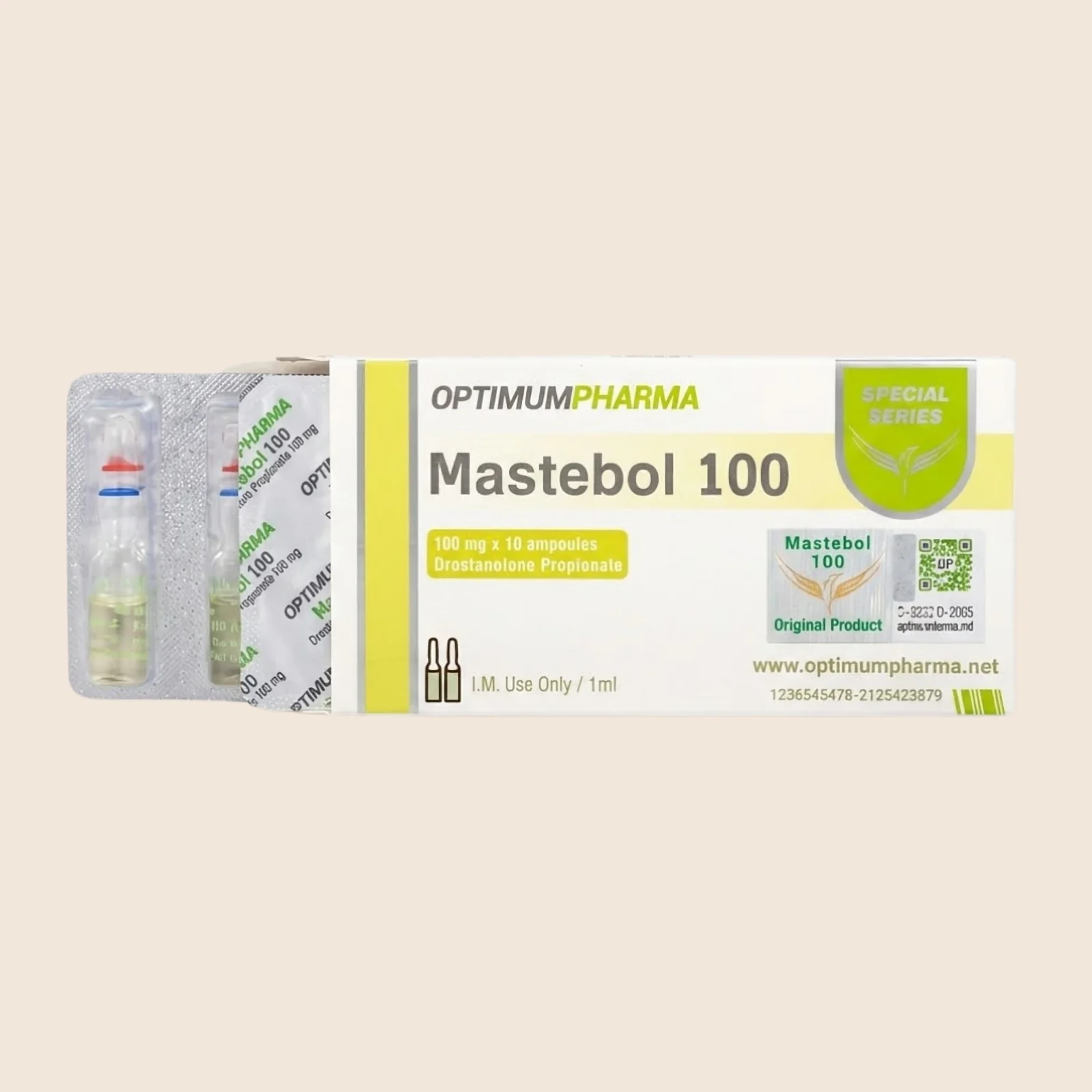 Optimum Pharma Mastebol 100 drostanolone propionate ampoules box