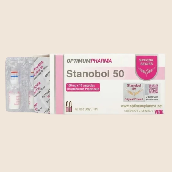 Optimum Pharma Stanobol 50 stanozolol ampoules box