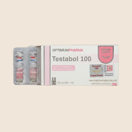 Optimum Pharma Testabol 100 testosterone propionate ampoules box