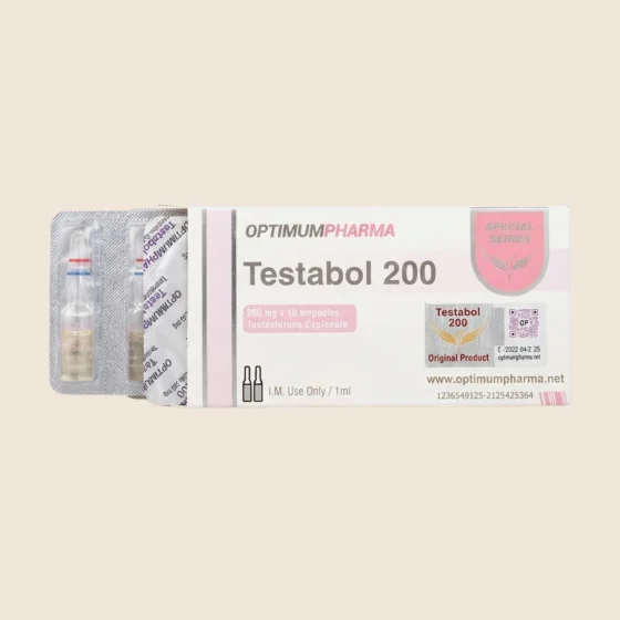 Optimum Pharma Testabol 200 testosterone cypionate ampoules box