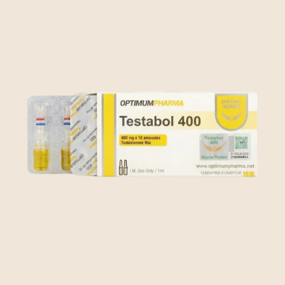 Optimum Pharma Testabol 400 testosterone blend ampoules box