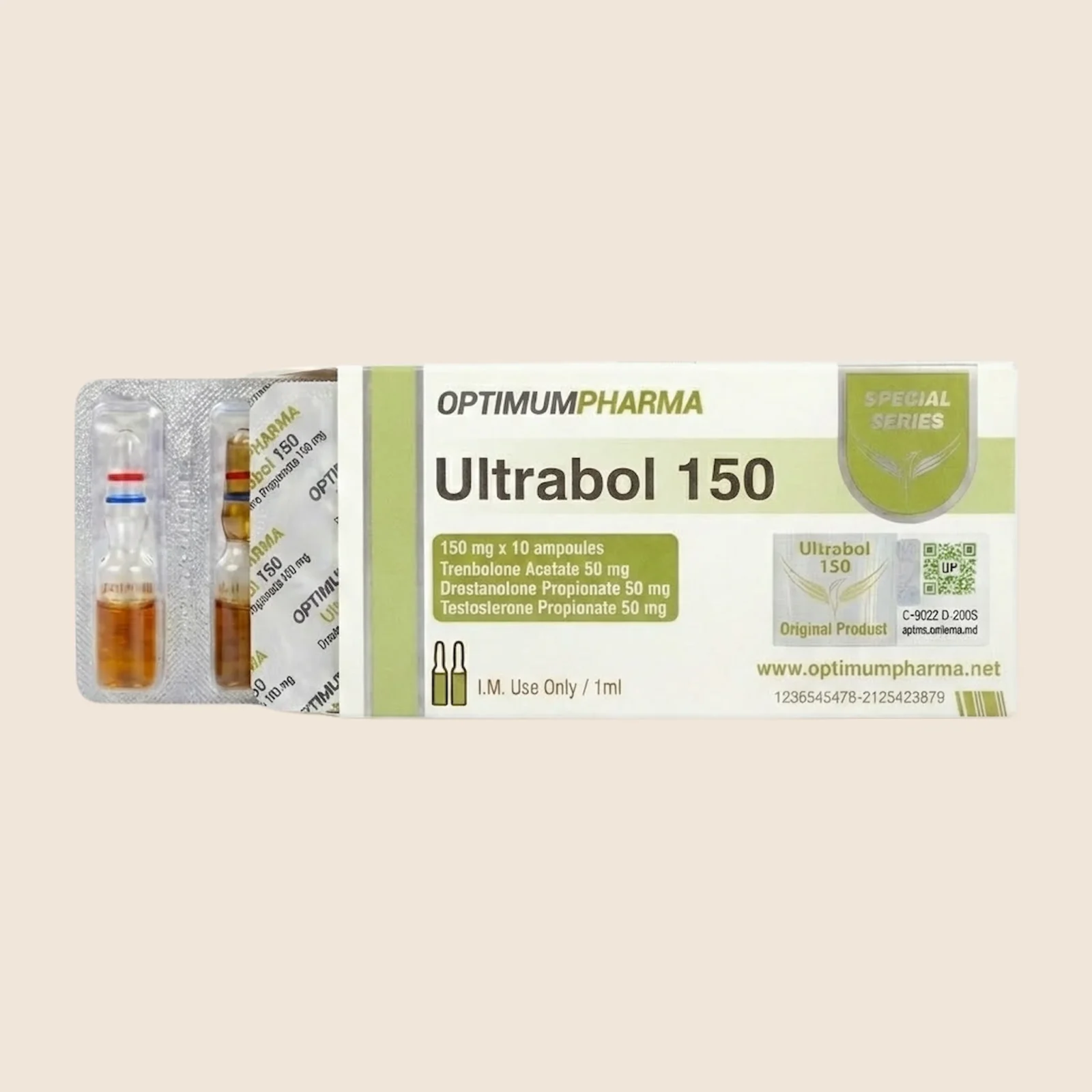 Optimum Pharma Ultra 150 trenbolone testosterone drostanolone ampoule box
